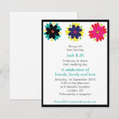 Invitation Fleurs Modernes 4,25x5,5 (Devant / Derrière)