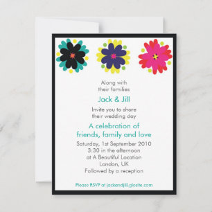 Invitation Fleurs Modernes 4,25x5,5