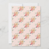 Invitation Fleurs modernes mariages Fleurs élégantes aquarell (Dos)