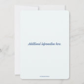 Invitation Fleurs modifiables et papillons bleus (Dos)