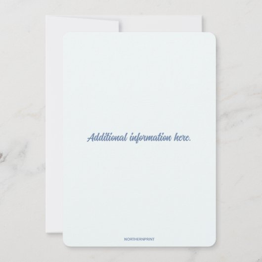 Invitation Fleurs modifiables et papillons bleus (Dos)