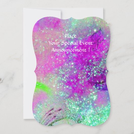 INVITATION FLEURS MORTES BLANCHES EN ROSE, PARKLES D'OR (Dos)