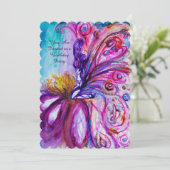 INVITATION FLEURS MORTES BLANCHES EN ROSE, PARKLES D'OR (Debout devant)