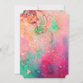 INVITATION FLEURS MORTES BLANCHES EN ROSE, PARKLES D'OR (Dos)