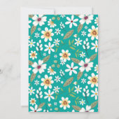 Invitation Fleurs Motif Vert islamique Aqiqa Aqeeqa Baby (Dos)