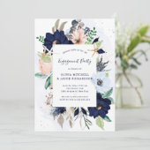 Invitation Fleurs nautiques| Groupe d'engagement Mariage (Debout devant)