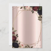 Invitation Fleurs noires Ballet Chaussures Rose Baby shower o (Dos)