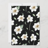 Invitation Fleurs noires et blanches (Dos)