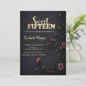 Invitation Fleurs noires gothique 5e anniversaire (Debout devant)