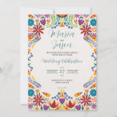 Invitation Fleurs Nuestra Boda mexicaines Mariage botanique (Devant)