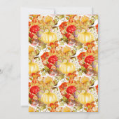 Invitation Fleurs orange de citrouille Dîner de Thanksgiving  (Dos)