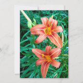 Invitation Fleurs orange vibrant grand-mère anniversaire flor (Dos)