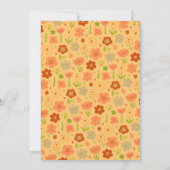 Invitation Fleurs oranges de printemps Dessins Doodle Shower  (Dos)