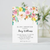 Invitation Fleurs pastel (Debout devant)