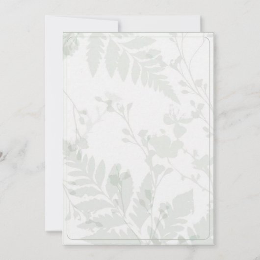 Invitation Fleurs pastel bébé en fleurs impression florale  (Dos)