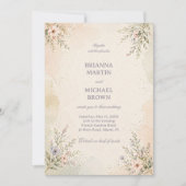 Invitation Fleurs pastel doux (Devant)