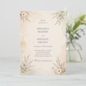 Invitation Fleurs pastel doux (Debout devant)