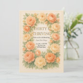 Invitation Fleurs pastel en fleurs (Debout devant)