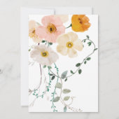 Invitation Fleurs pastel et verdure Première communion sainte (Dos)