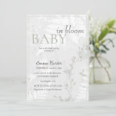Invitation Fleurs pastel Impression Florale Bébé en Fleur (Debout devant)