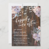 Invitation Fleurs Pastel Rustiques & Lumières À Tout Jamais (Devant)