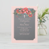 Invitation Fleurs peintes à la main (Debout devant)