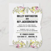 Invitation fleurs peintes à la main (Devant)