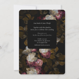 Invitation Fleurs peintes lunatiques Mariage romantique