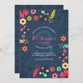 Invitation Fleurs Pétulantes (Devant / Derrière)