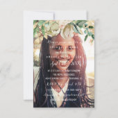 Invitation Fleurs photo fête d'anniversaire Brunch Spark Gold (Devant)