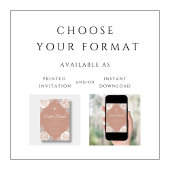 Invitation Fleurs pivoines Croix religieuse Brunch de Pâques