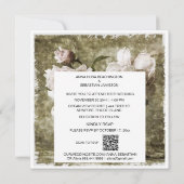 Invitation *~* Fleurs pivoines Vintages AR23 QR MARIAGE RSVP (Dos)