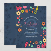 Invitation Fleurs Pleines d'Entrain (Devant / Derrière)