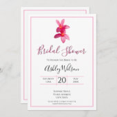 Invitation Fleurs Plumeria rose, Mariage moderne, Mariage (Devant / Derrière)