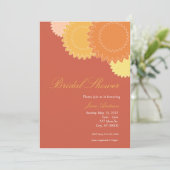 Invitation Fleurs pointillées - Orange, Jaune (Debout devant)