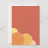 Invitation Fleurs pointillées - Orange, Jaune (Dos)