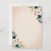 Invitation Fleurs Points Polka 18e Anniversaire (Dos)
