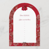 Invitation Fleurs pour Noël (Dos)