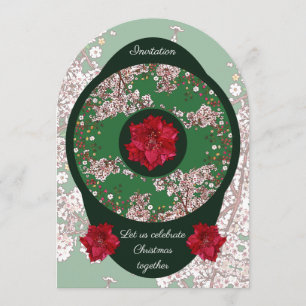 Invitation Fleurs pour Noël