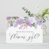 Invitation Fleurs pourpres Dusty Serez-Vous Ma Fille Fleur (Debout devant)