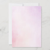 Invitation Fleurs pourpres et bleues doux Élégant Anniversair (Dos)