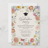 Invitation Fleurs Pressées Parti de fin d'études secondaires (Devant)