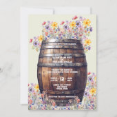 Invitation Fleurs printanières de tonneau de whisky en bois r (Devant)