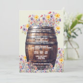 Invitation Fleurs printanières de tonneau de whisky en bois r (Debout devant)