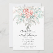 Invitation Fleurs printanières douces de verdure pour la fête (Devant)