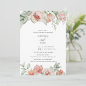 Invitation Fleurs printanières et verdure | Douche Couples (Debout devant)