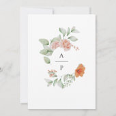 Invitation Fleurs printanières et verdure | Douche Couples (Dos)