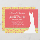 Invitation Fleurs printanières; Flore mignonne (Devant / Derrière)