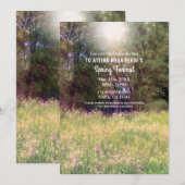 Invitation Fleurs printanières Forêt enchantée Bal officiel d (Devant / Derrière)