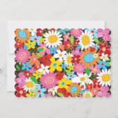 Invitation Fleurs printanières Une petite fille Premier anniv (Dos)